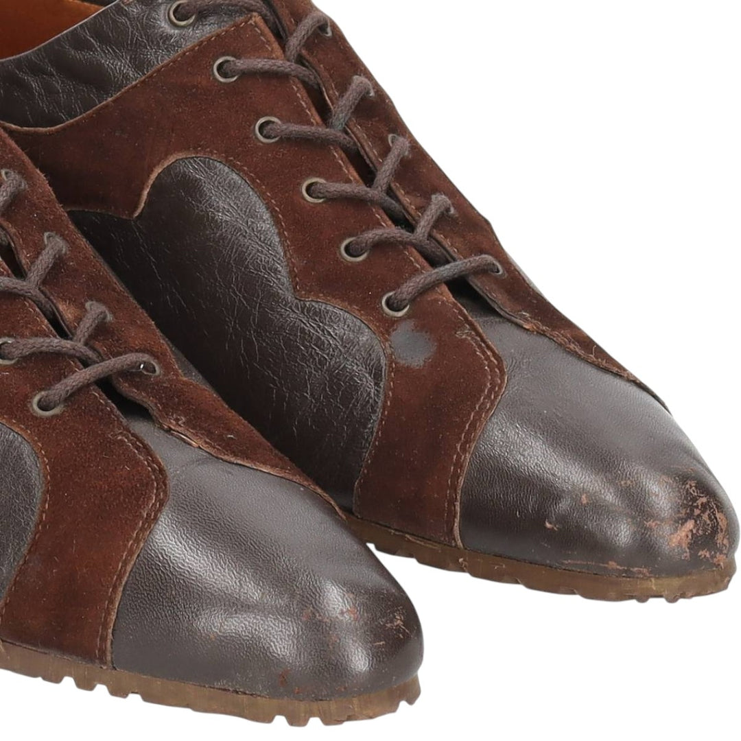 KARSTON plain toe shoes, made in France. Women's 25.0cm genuine leather brown type Vintage Second Hand