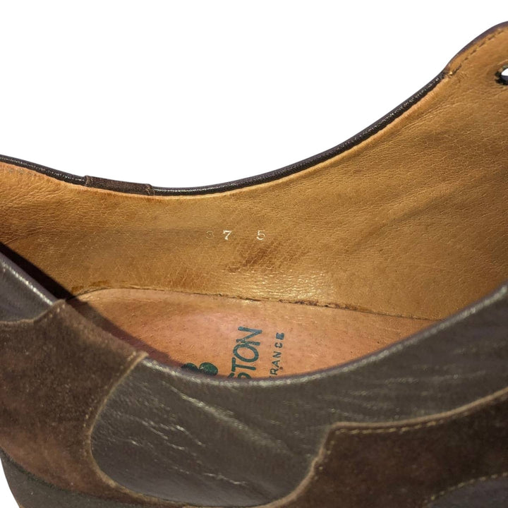 KARSTON plain toe shoes, made in France. Women's 25.0cm genuine leather brown type Vintage Second Hand