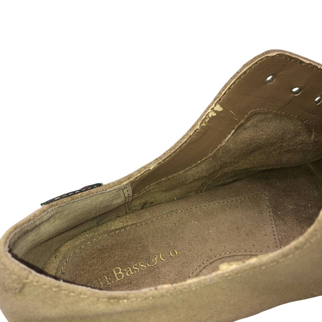 GHBass BASS-EMMA Suede Plain Toe Shoes, Size 8M Women's 24.5cm Genuine Leather Suede Beige type Vintage Second Hand