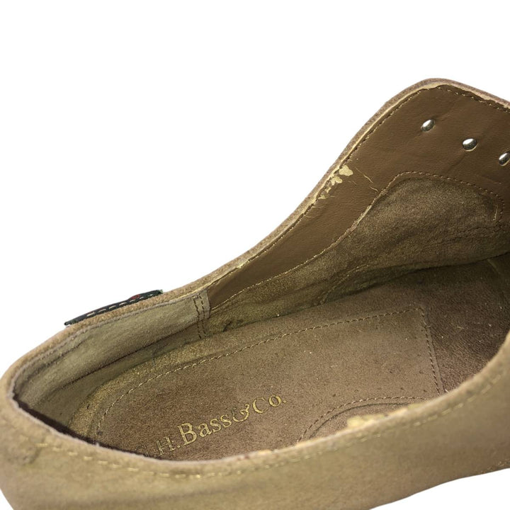 GHBass BASS-EMMA Suede Plain Toe Shoes, Size 8M Women's 24.5cm Genuine Leather Suede Beige type Vintage Second Hand