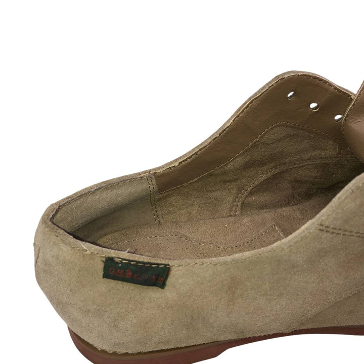 GHBass BASS-EMMA Suede Plain Toe Shoes, Size 8M Women's 24.5cm Genuine Leather Suede Beige type Vintage Second Hand
