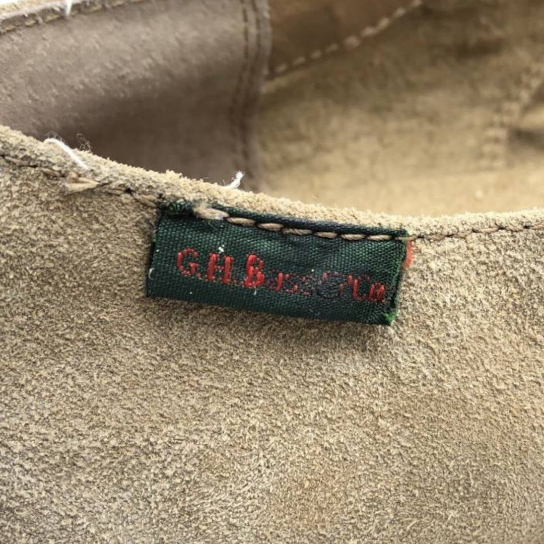 GHBass BASS-EMMA Suede Plain Toe Shoes, Size 8M Women's 24.5cm Genuine Leather Suede Beige type Vintage Second Hand