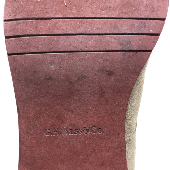 GHBass BASS-EMMA Suede Plain Toe Shoes, Size 8M Women's 24.5cm Genuine Leather Suede Beige type Vintage Second Hand