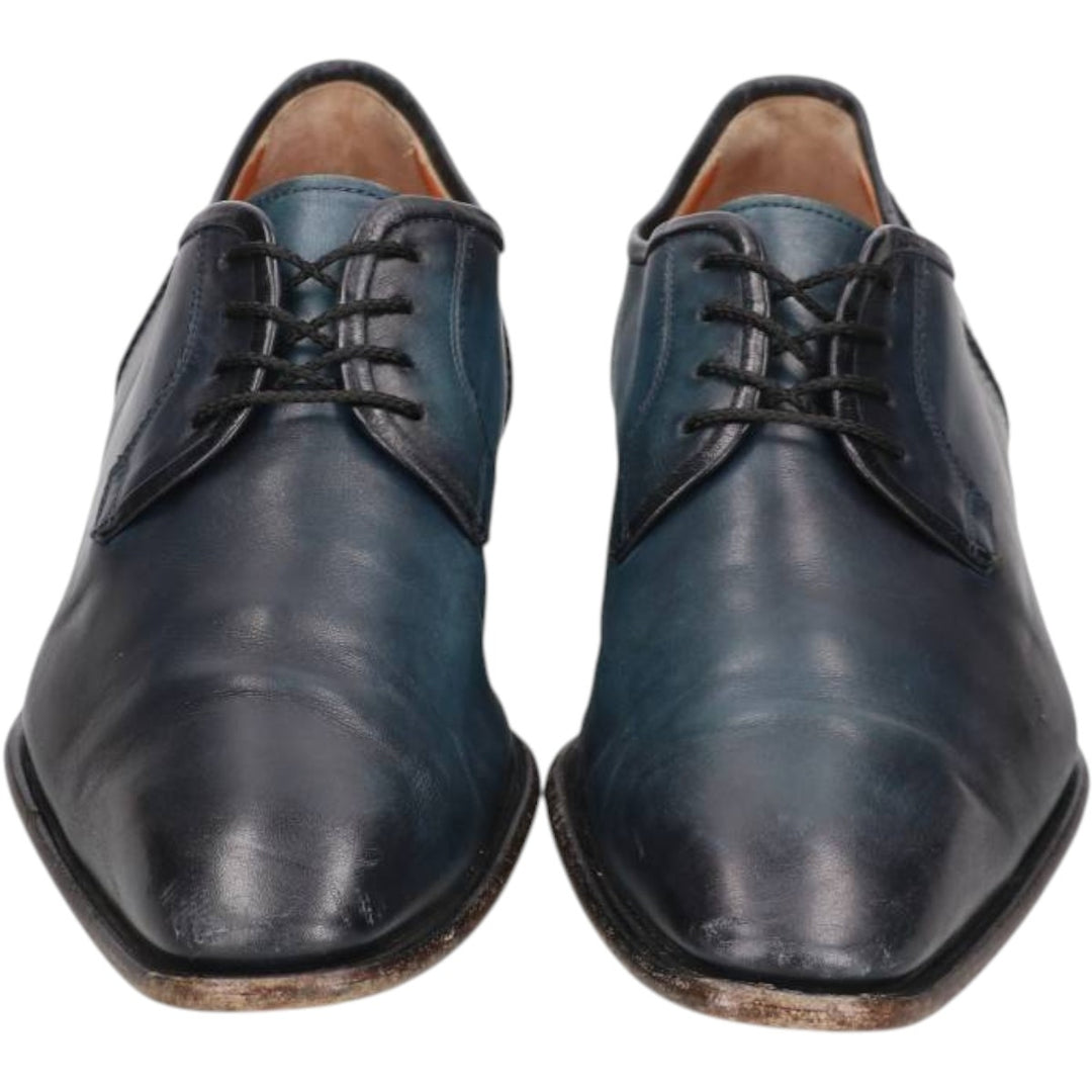Santoni plain toe shoes, made in Italy, size 8 Men's 29.0cm unclear Navy blue Vintage Second Hand