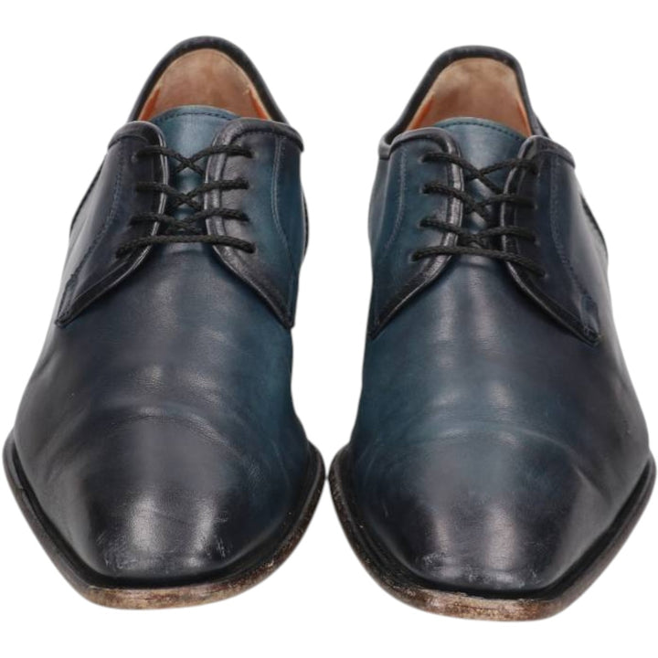 Santoni plain toe shoes, made in Italy, size 8 Men's 29.0cm unclear Navy blue Vintage Second Hand