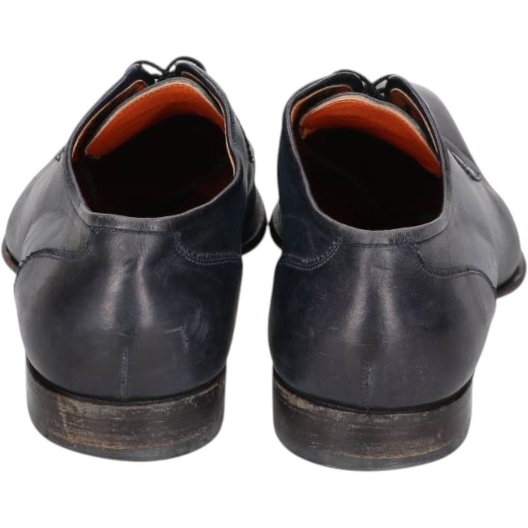 Santoni plain toe shoes, made in Italy, size 8 Men's 29.0cm unclear Navy blue Vintage Second Hand