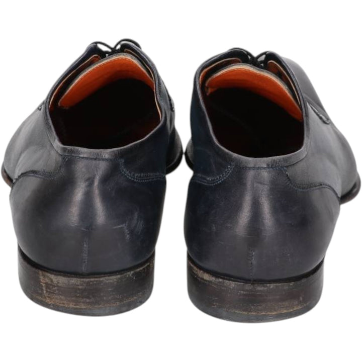 Santoni plain toe shoes, made in Italy, size 8 Men's 29.0cm unclear Navy blue Vintage Second Hand