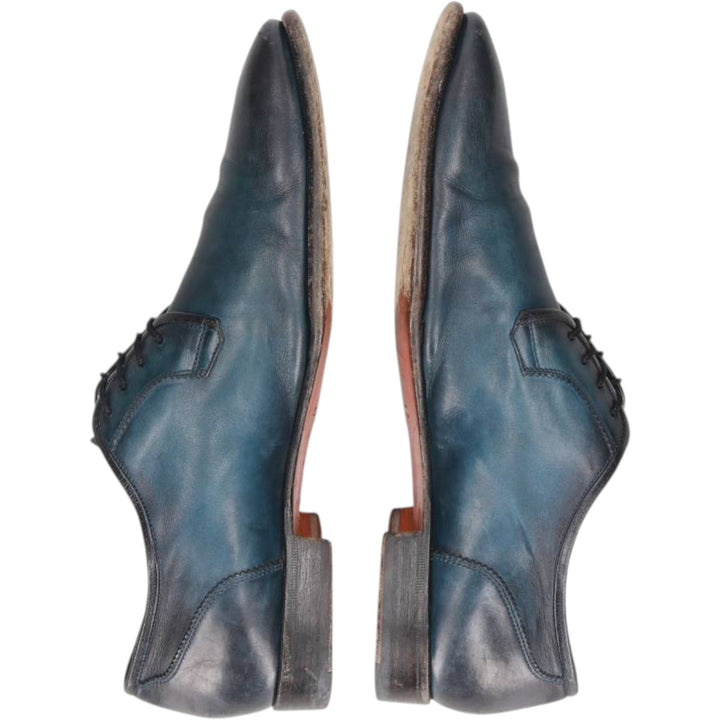 Santoni plain toe shoes, made in Italy, size 8 Men's 29.0cm unclear Navy blue Vintage Second Hand