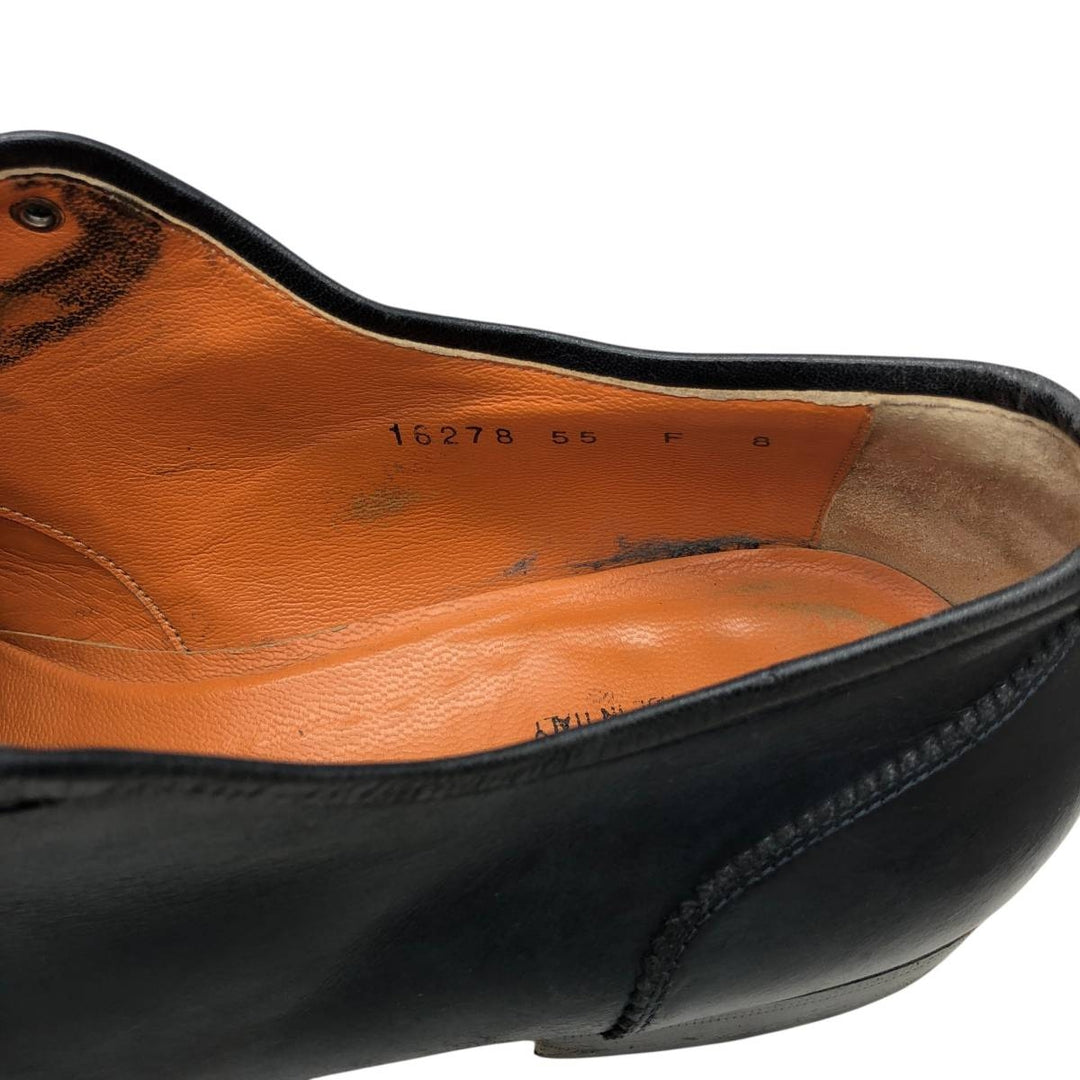 Santoni plain toe shoes, made in Italy, size 8 Men's 29.0cm unclear Navy blue Vintage Second Hand