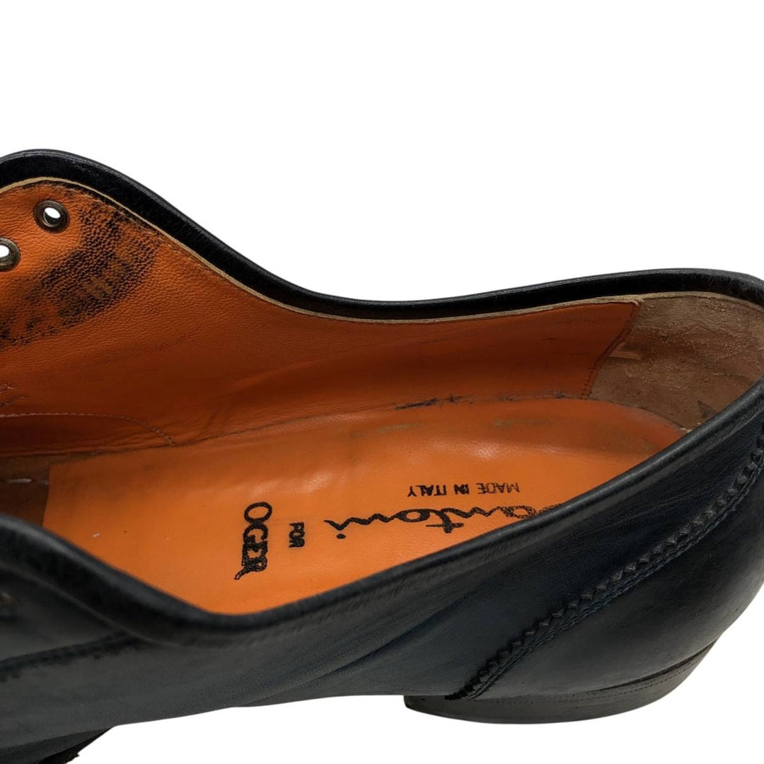 Santoni plain toe shoes, made in Italy, size 8 Men's 29.0cm unclear Navy blue Vintage Second Hand
