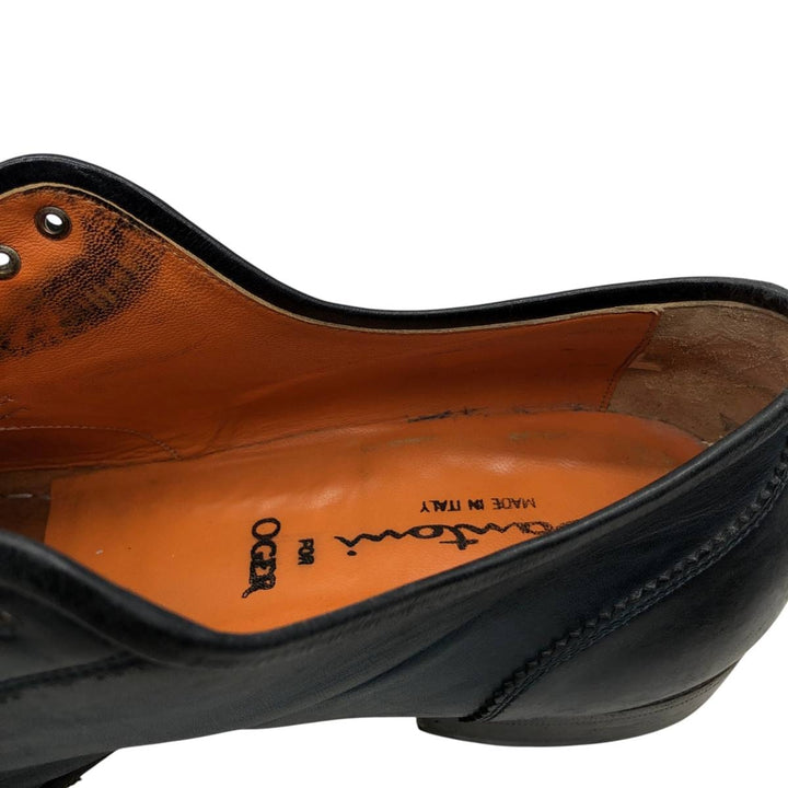Santoni plain toe shoes, made in Italy, size 8 Men's 29.0cm unclear Navy blue Vintage Second Hand