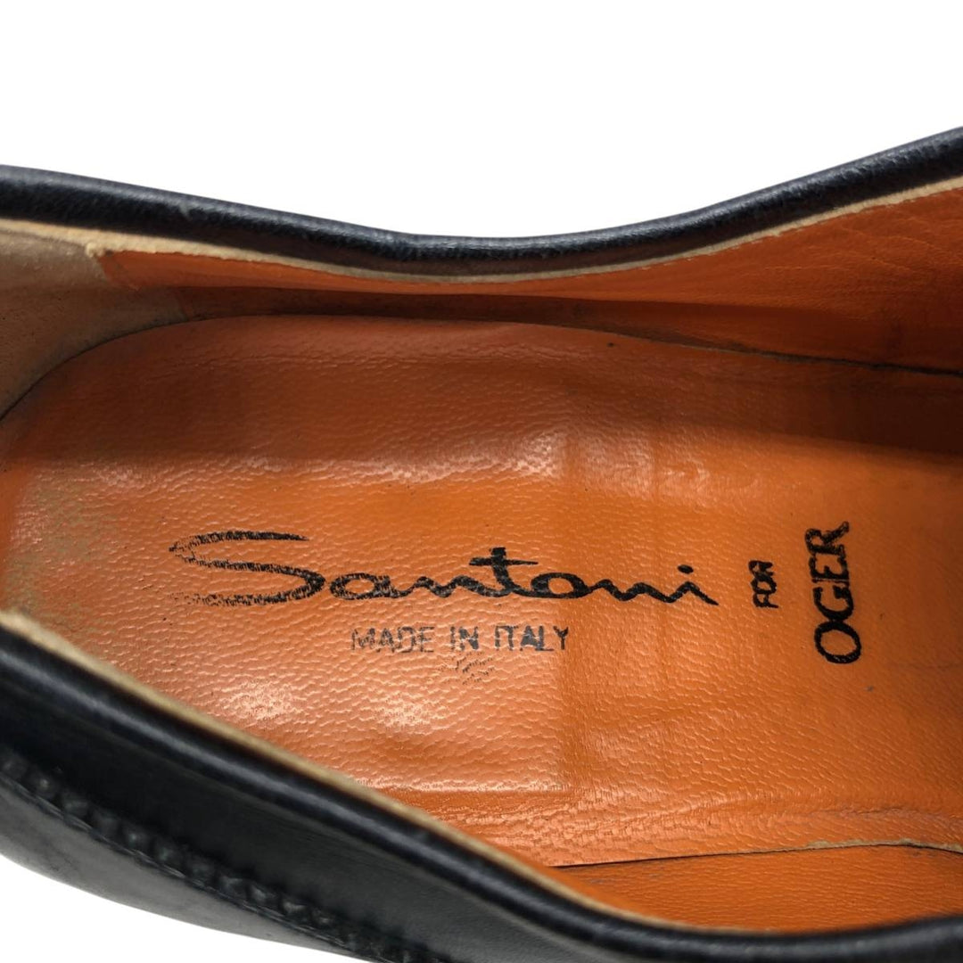 Santoni plain toe shoes, made in Italy, size 8 Men's 29.0cm unclear Navy blue Vintage Second Hand
