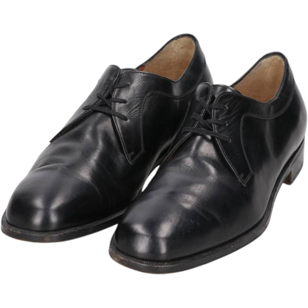 Salvatore Ferragamo plain toe shoes, made in Italy, size 7 1/2 D Men's 25.5cm genuine leather black type Vintage Second Hand
