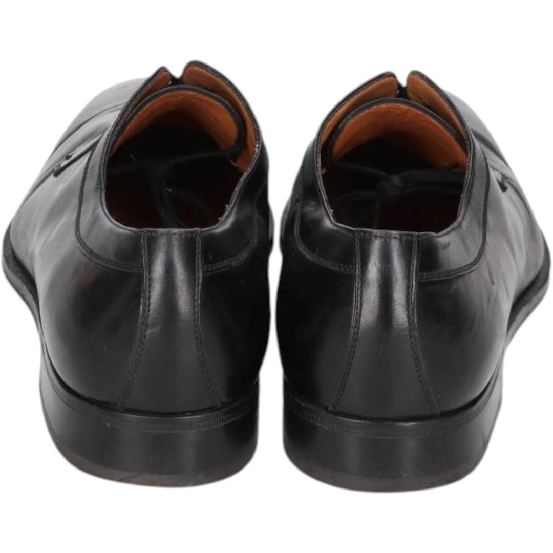 Salvatore Ferragamo plain toe shoes, made in Italy, size 7 1/2 D Men's 25.5cm genuine leather black type Vintage Second Hand