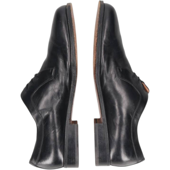 Salvatore Ferragamo plain toe shoes, made in Italy, size 7 1/2 D Men's 25.5cm genuine leather black type Vintage Second Hand