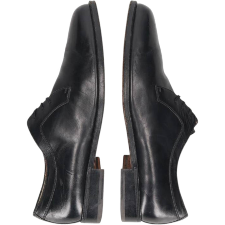 Salvatore Ferragamo plain toe shoes, made in Italy, size 7 1/2 D Men's 25.5cm genuine leather black type Vintage Second Hand