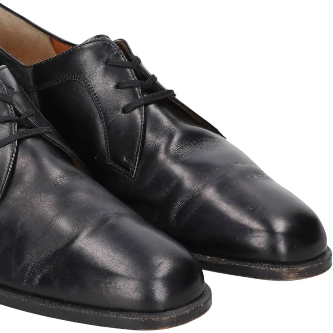 Salvatore Ferragamo plain toe shoes, made in Italy, size 7 1/2 D Men's 25.5cm genuine leather black type Vintage Second Hand