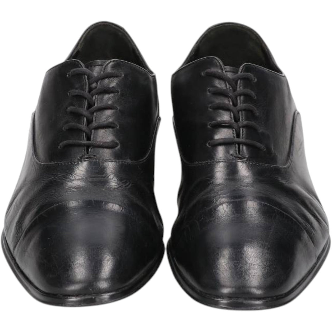 Salvatore Ferragamo straight-tip shoes, made in Italy, size 6 1/2 (3E). Men's 26.5cm genuine leather black type Vintage Second Hand