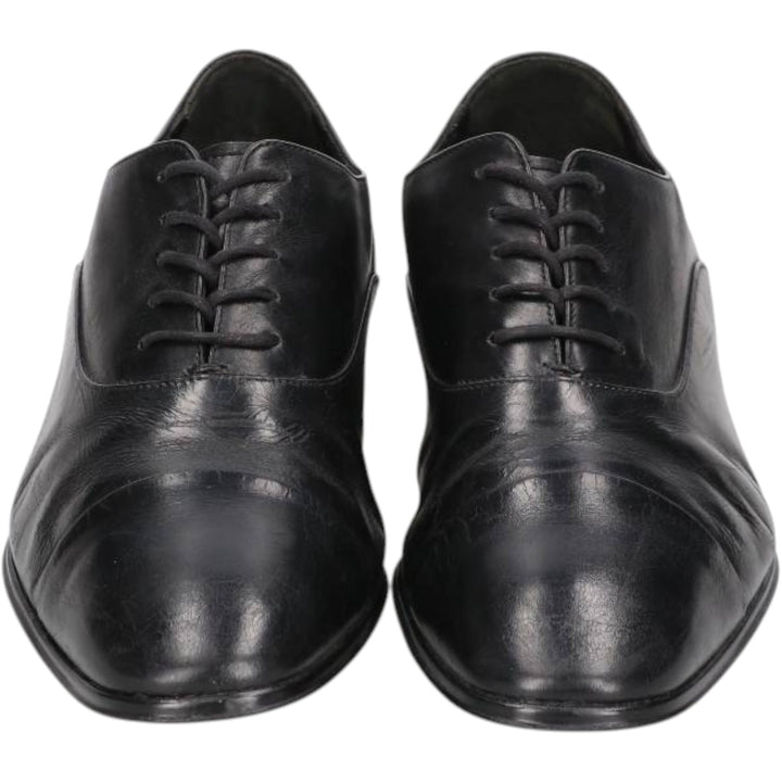 Salvatore Ferragamo straight-tip shoes, made in Italy, size 6 1/2 (3E). Men's 26.5cm genuine leather black type Vintage Second Hand