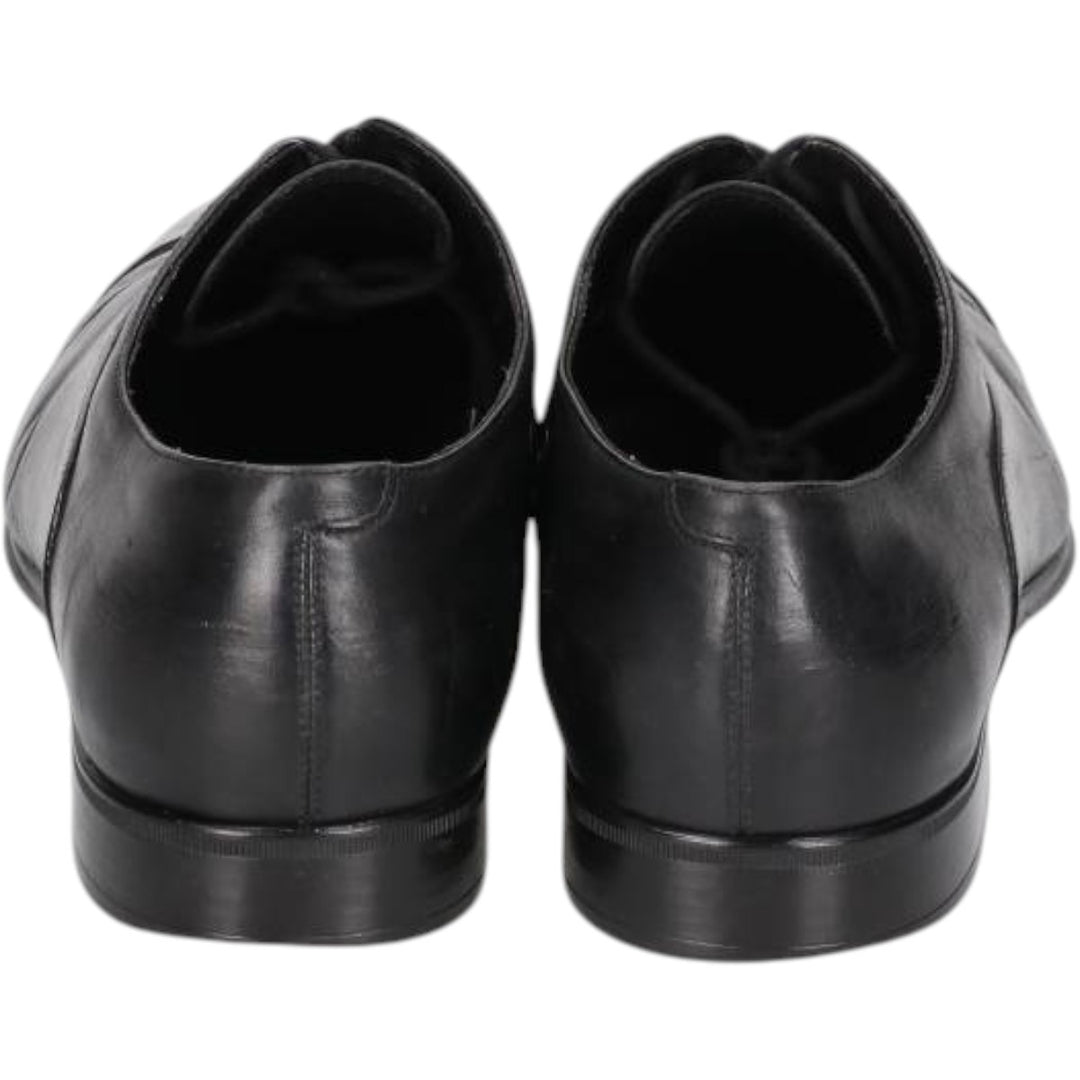 Salvatore Ferragamo straight-tip shoes, made in Italy, size 6 1/2 (3E). Men's 26.5cm genuine leather black type Vintage Second Hand