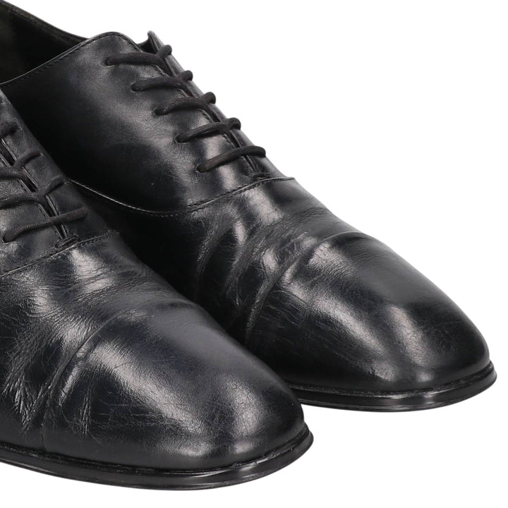 Salvatore Ferragamo straight-tip shoes, made in Italy, size 6 1/2 (3E). Men's 26.5cm genuine leather black type Vintage Second Hand