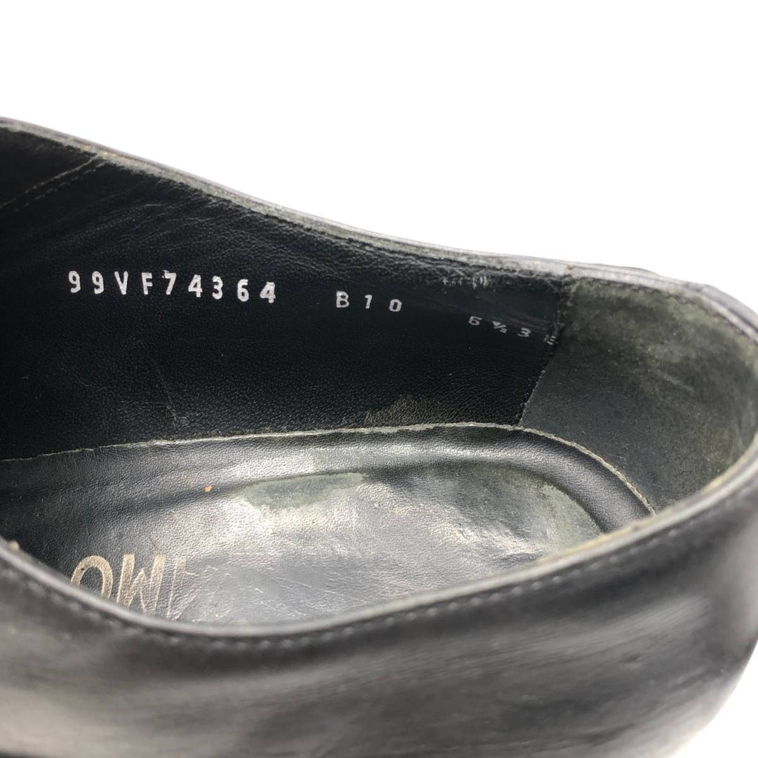 Salvatore Ferragamo straight-tip shoes, made in Italy, size 6 1/2 (3E). Men's 26.5cm genuine leather black type Vintage Second Hand