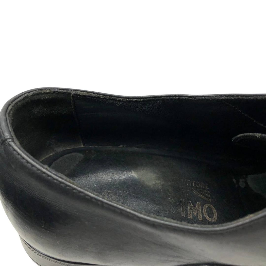Salvatore Ferragamo straight-tip shoes, made in Italy, size 6 1/2 (3E). Men's 26.5cm genuine leather black type Vintage Second Hand