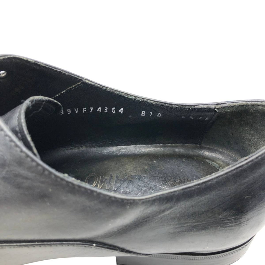 Salvatore Ferragamo straight-tip shoes, made in Italy, size 6 1/2 (3E). Men's 26.5cm genuine leather black type Vintage Second Hand