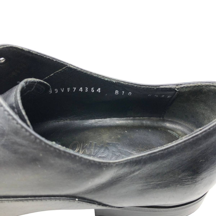 Salvatore Ferragamo straight-tip shoes, made in Italy, size 6 1/2 (3E). Men's 26.5cm genuine leather black type Vintage Second Hand