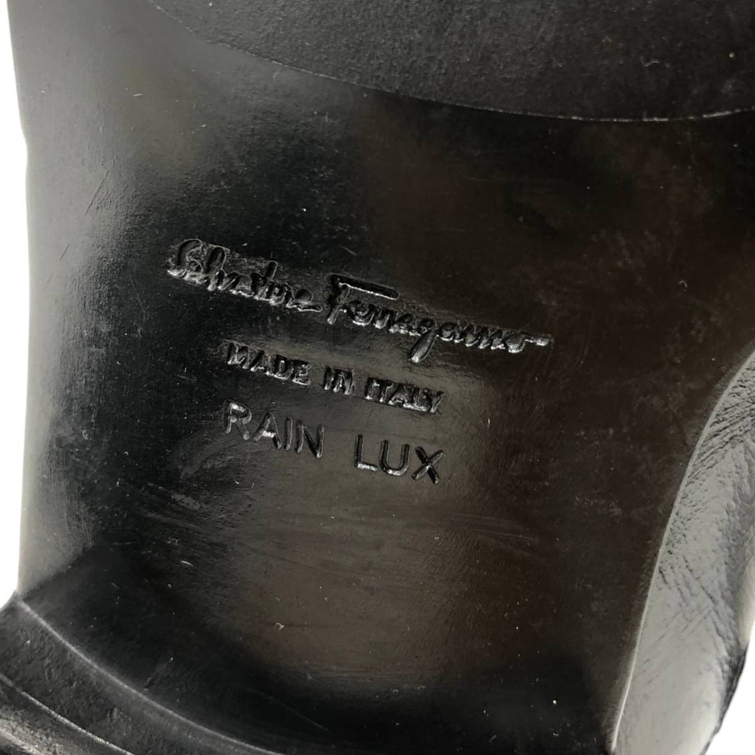 Salvatore Ferragamo straight-tip shoes, made in Italy, size 6 1/2 (3E). Men's 26.5cm genuine leather black type Vintage Second Hand
