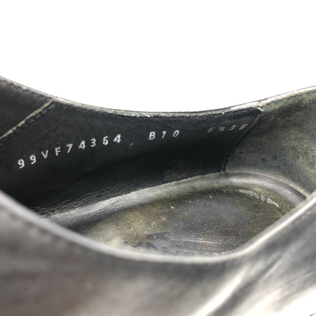 Salvatore Ferragamo straight-tip shoes, made in Italy, size 6 1/2 (3E). Men's 26.5cm genuine leather black type Vintage Second Hand