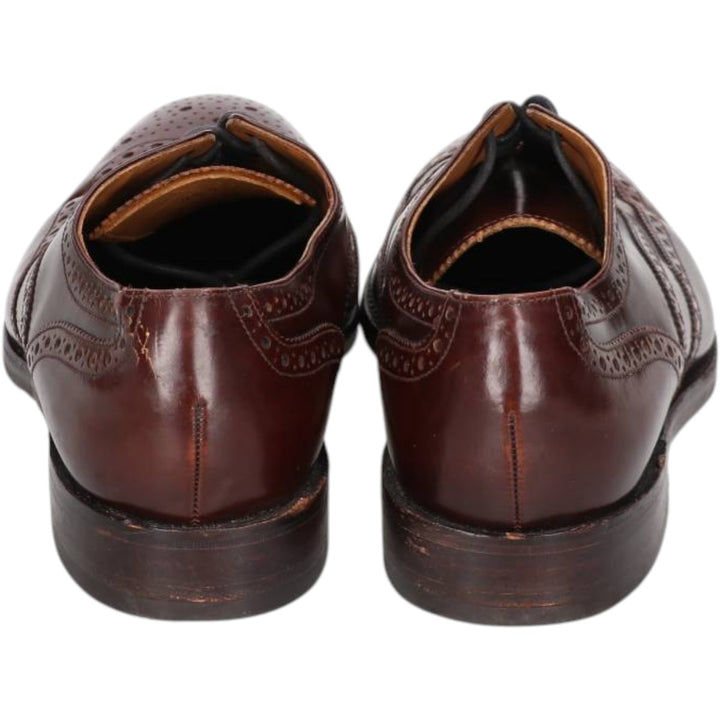 Loake full brogue wingtip shoes, made in England, size 8 (equivalent to men's 10.6 inches) /saa015327 Men's 27.0cm genuine leather brown type Vintage Second Hand