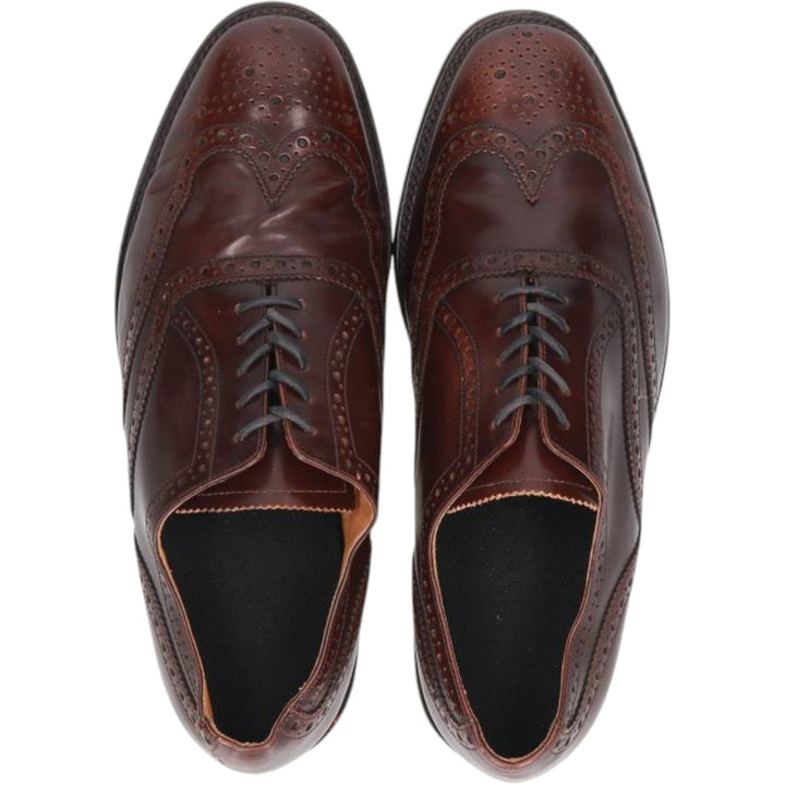 Loake full brogue wingtip shoes, made in England, size 8 (equivalent to men's 10.6 inches) /saa015327 Men's 27.0cm genuine leather brown type Vintage Second Hand