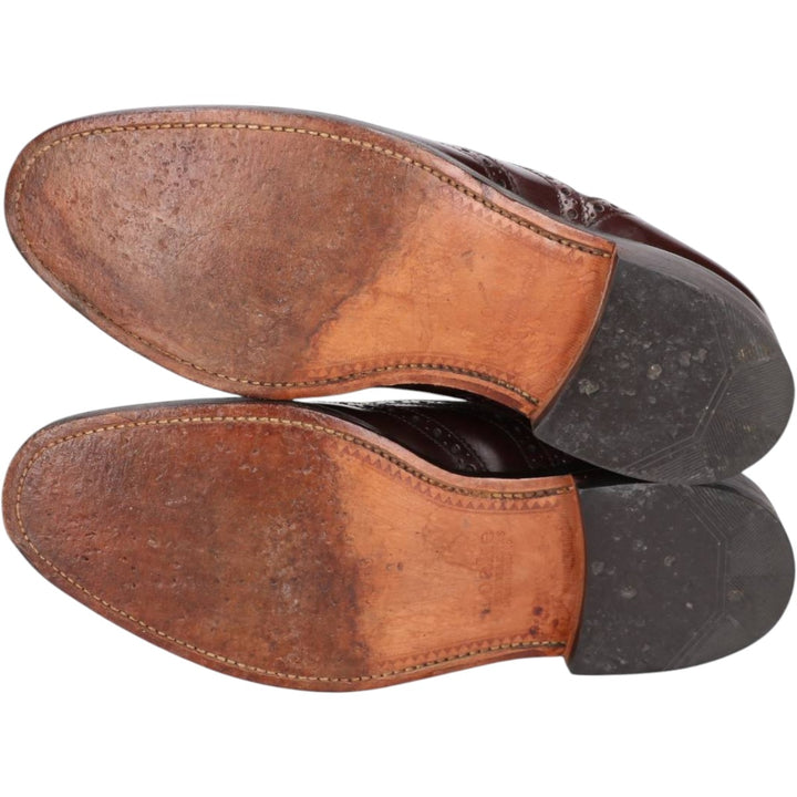 Loake full brogue wingtip shoes, made in England, size 8 (equivalent to men's 10.6 inches) /saa015327 Men's 27.0cm genuine leather brown type Vintage Second Hand