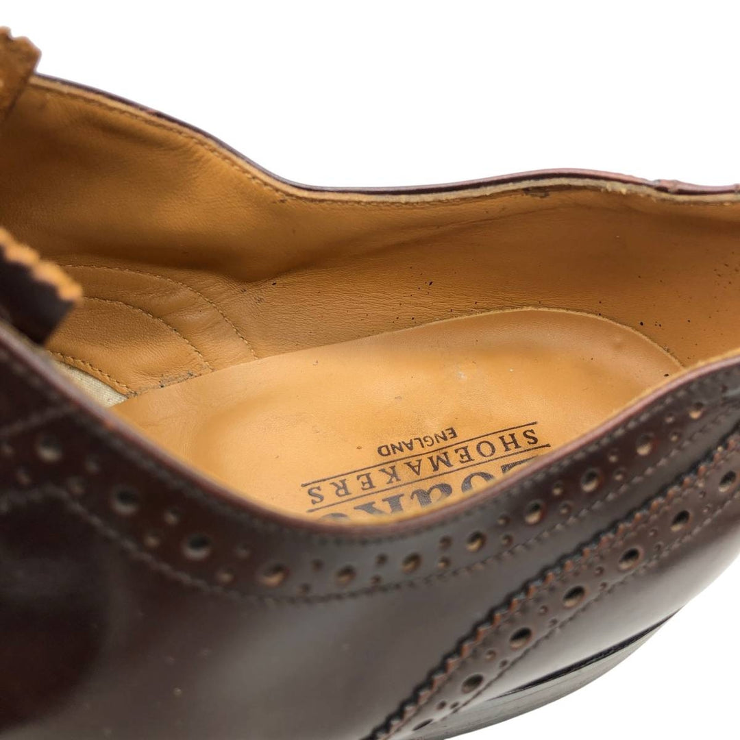 Loake full brogue wingtip shoes, made in England, size 8 (equivalent to men's 10.6 inches) /saa015327 Men's 27.0cm genuine leather brown type Vintage Second Hand