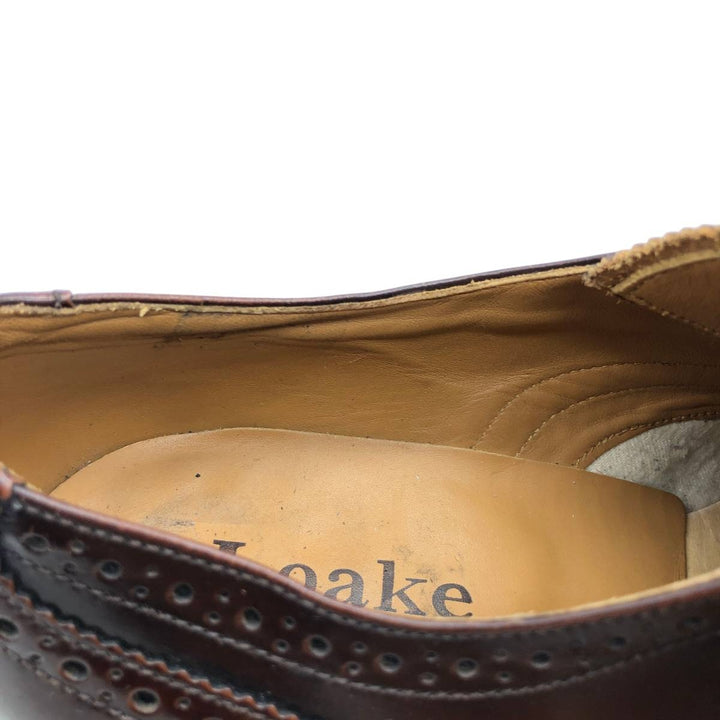 Loake full brogue wingtip shoes, made in England, size 8 (equivalent to men's 10.6 inches) /saa015327 Men's 27.0cm genuine leather brown type Vintage Second Hand
