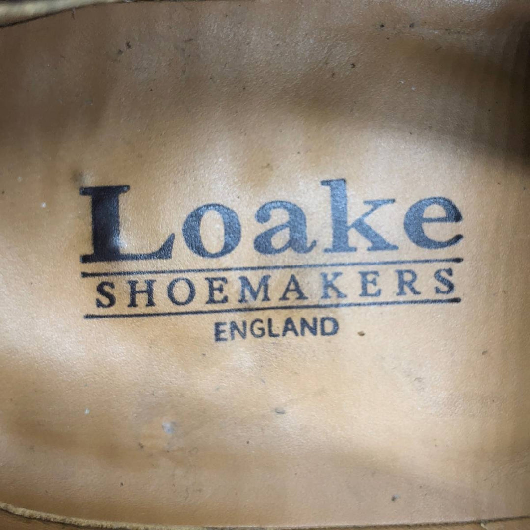 Loake full brogue wingtip shoes, made in England, size 8 (equivalent to men's 10.6 inches) /saa015327 Men's 27.0cm genuine leather brown type Vintage Second Hand