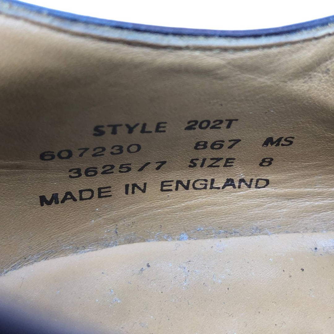Loake full brogue wingtip shoes, made in England, size 8 (equivalent to men's 10.6 inches) /saa015327 Men's 27.0cm genuine leather brown type Vintage Second Hand