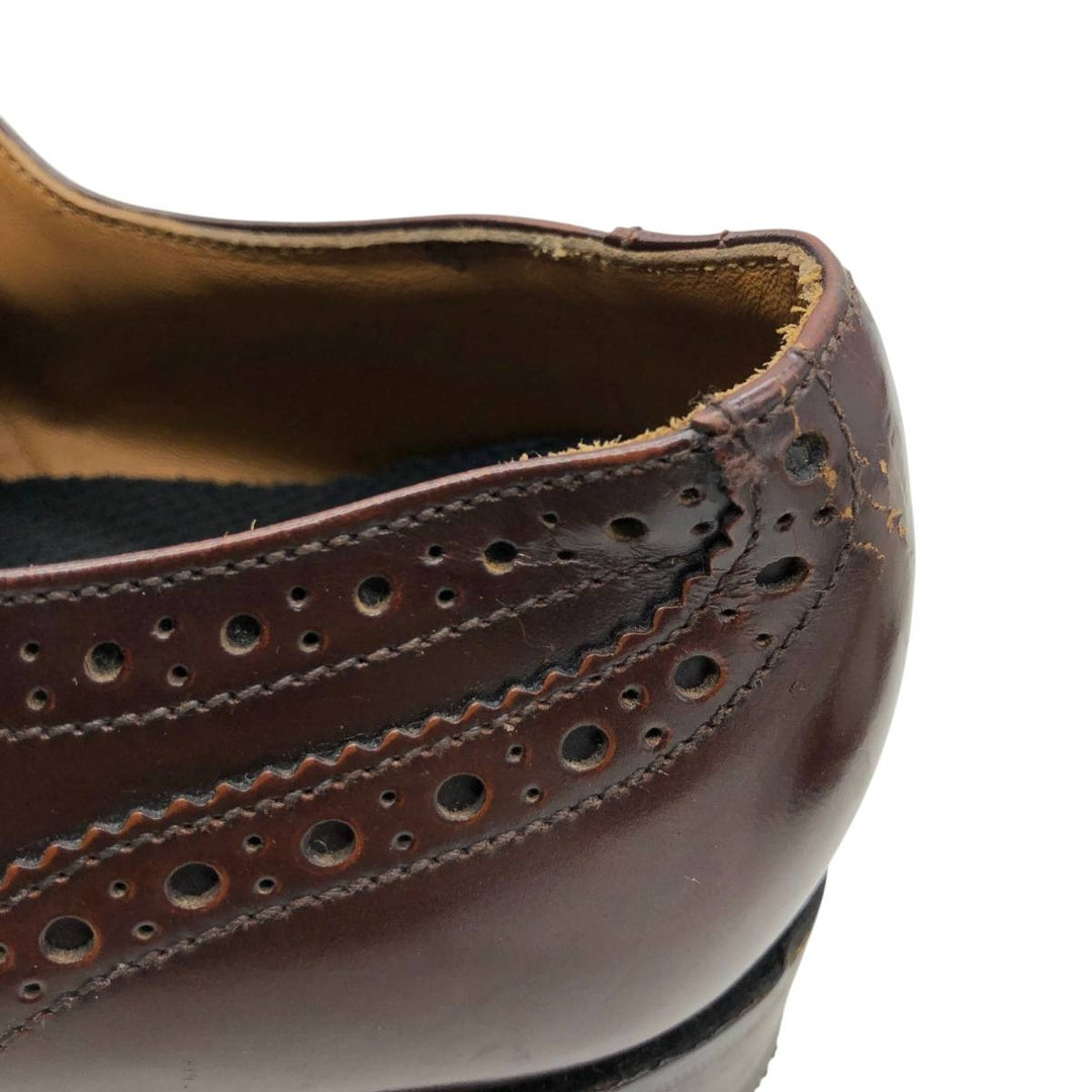 Loake full brogue wingtip shoes, made in England, size 8 (equivalent to men's 10.6 inches) /saa015327 Men's 27.0cm genuine leather brown type Vintage Second Hand