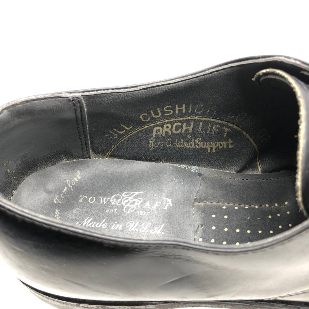 Towncraft U-tip shoes, made in USA, size 9D Men's 27.5cm genuine leather black type Vintage Second Hand