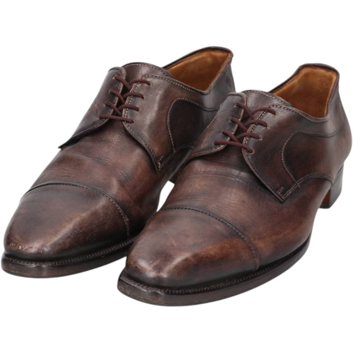 FRANCESCO BENIGNO Straight-tip shoes, Made in Italy, Size 8 Men's 26.5cm genuine leather brown type Vintage Second Hand