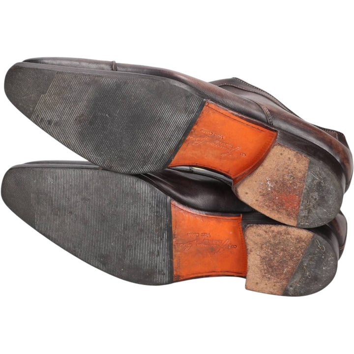 FRANCESCO BENIGNO Straight-tip shoes, Made in Italy, Size 8 Men's 26.5cm genuine leather brown type Vintage Second Hand
