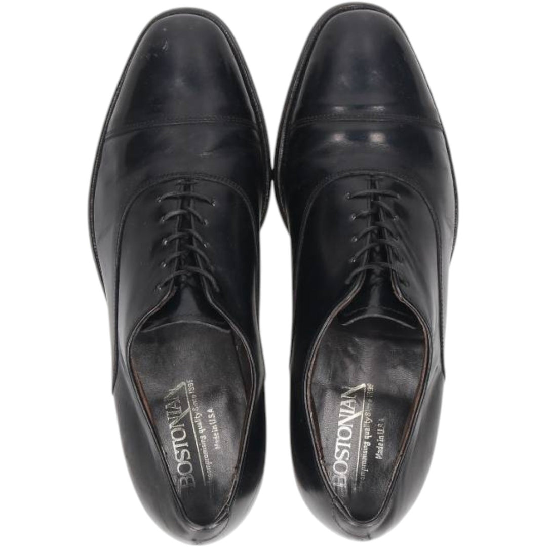 Bostonian Straight Tip Shoes, Made in USA Men's 26.5cm unclear black type Vintage Second Hand