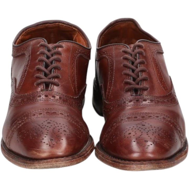Allen Edmonds Strand Semi-Brogue Straight Tip Shoes, Size 7 1/2 Men's 25.5cm unclear brown type Vintage Second Hand