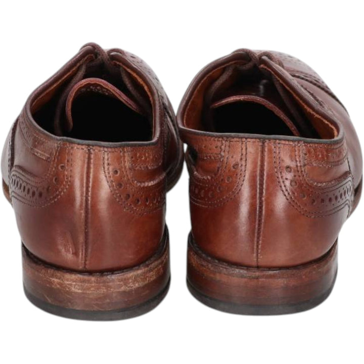 Allen Edmonds Strand Semi-Brogue Straight Tip Shoes, Size 7 1/2 Men's 25.5cm unclear brown type Vintage Second Hand