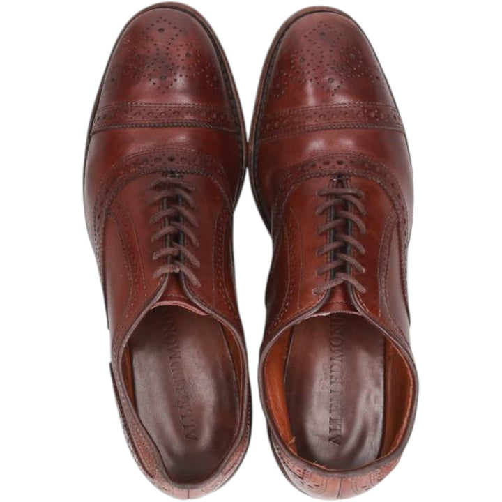 Allen Edmonds Strand Semi-Brogue Straight Tip Shoes, Size 7 1/2 Men's 25.5cm unclear brown type Vintage Second Hand