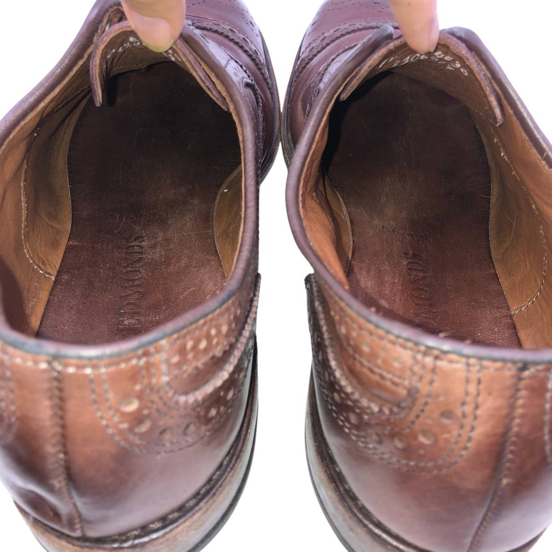 Allen Edmonds Strand Semi-Brogue Straight Tip Shoes, Size 7 1/2 Men's 25.5cm unclear brown type Vintage Second Hand