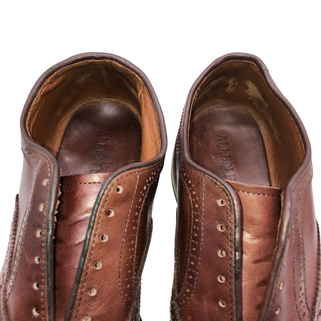 Allen Edmonds Strand Semi-Brogue Straight Tip Shoes, Size 7 1/2 Men's 25.5cm unclear brown type Vintage Second Hand