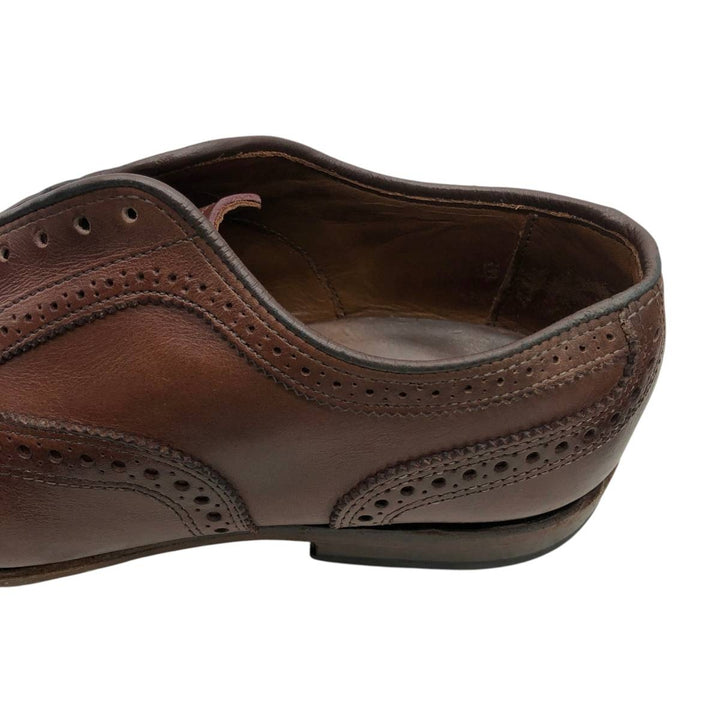 Allen Edmonds Strand Semi-Brogue Straight Tip Shoes, Size 7 1/2 Men's 25.5cm unclear brown type Vintage Second Hand