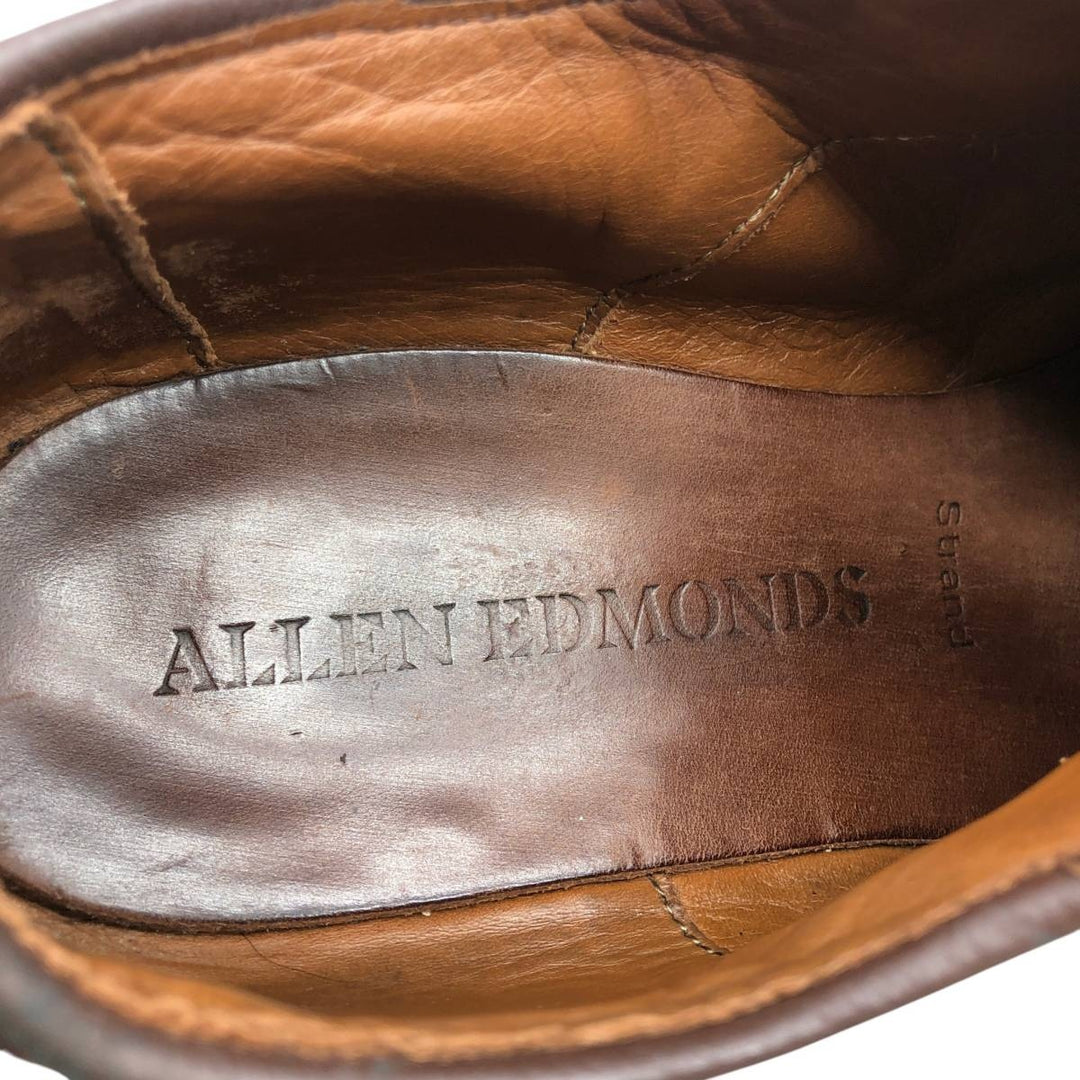 Allen Edmonds Strand Semi-Brogue Straight Tip Shoes, Size 7 1/2 Men's 25.5cm unclear brown type Vintage Second Hand